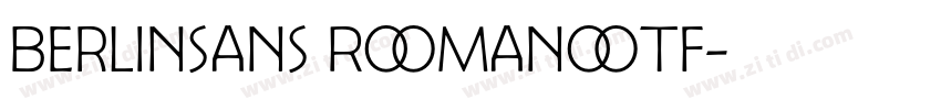 Berlinsans Romanotf字体转换